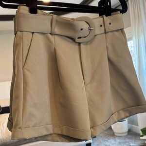 Anina Bing wool belted shorts